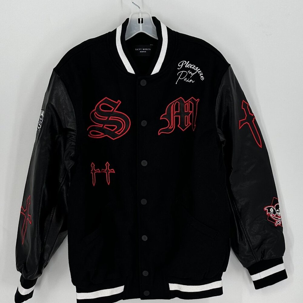 Men's Saint Morta Graveyard Varsity Jacket M